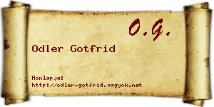 Odler Gotfrid névjegykártya